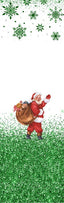 Santa Green Snowflakes Pen Wrap 1.5 x 4.75 - The Vinyl Haus