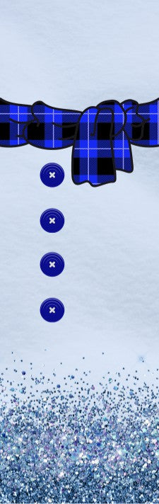 Blue Snowman Pen Wrap 1.5 x 4.75 - The Vinyl Haus