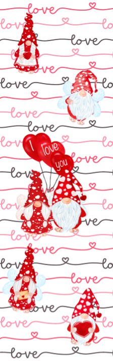 Valentine Love Gnomes Pen Wrap 1.5 x 4.75 - The Vinyl Haus Main image