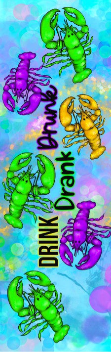 Blue Crawfish Drink Drank Drunk Pen Wrap 1.5 x 4.75 - The Vinyl Haus