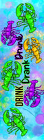 Blue Crawfish Drink Drank Drunk Pen Wrap 1.5 x 4.75 - The Vinyl Haus