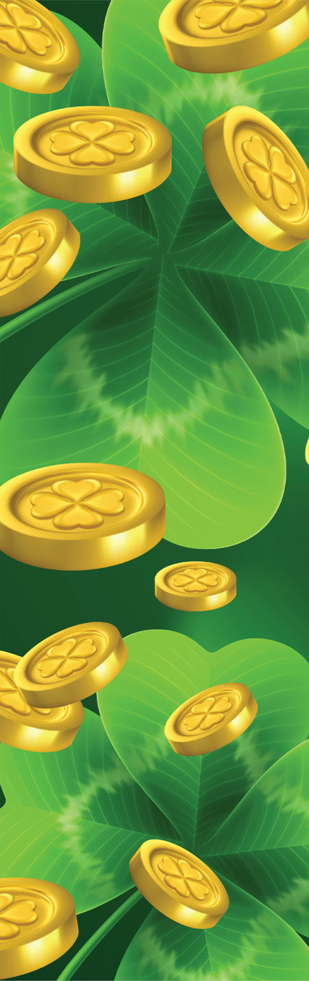 Gold Coins Shamrock Pen Wrap 1.5 x 4.75 - The Vinyl Haus Main image