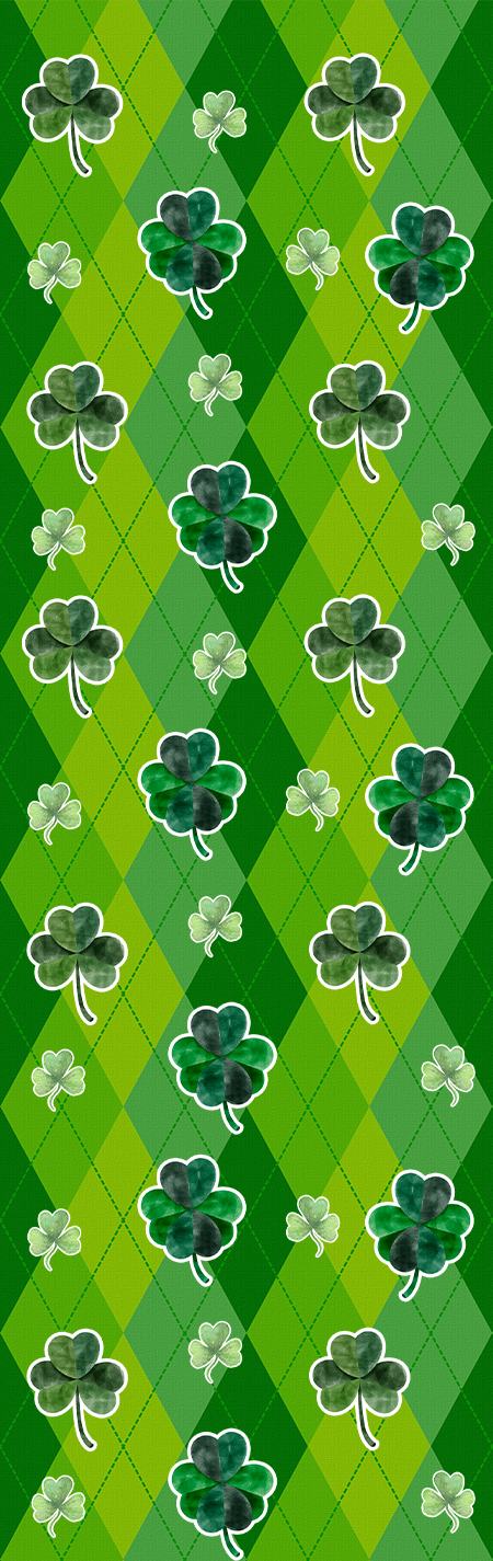 Argyle Shamrocks Pen Wrap 1.5 x 4.75 - The Vinyl Haus