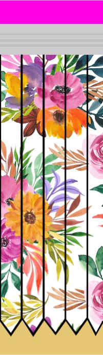 Flower Pencil Pen Wrap 1.5 x 4.75 - The Vinyl Haus