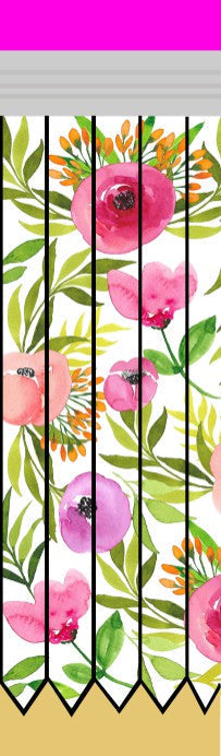 Flower Pencil Pen Wrap 1.5 x 4.75 - The Vinyl Haus Main image