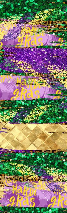 Mardi Gras Brush Strokes Pen Wrap 1.5 x 4.75 - The Vinyl Haus Main image