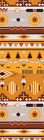 Tribal Brown and Orange Pen Wrap 1.5 x 5 - The Vinyl Haus