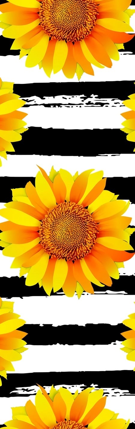 Sunflower with Stripes Pen Wrap 1.5 x 5 - The Vinyl Haus