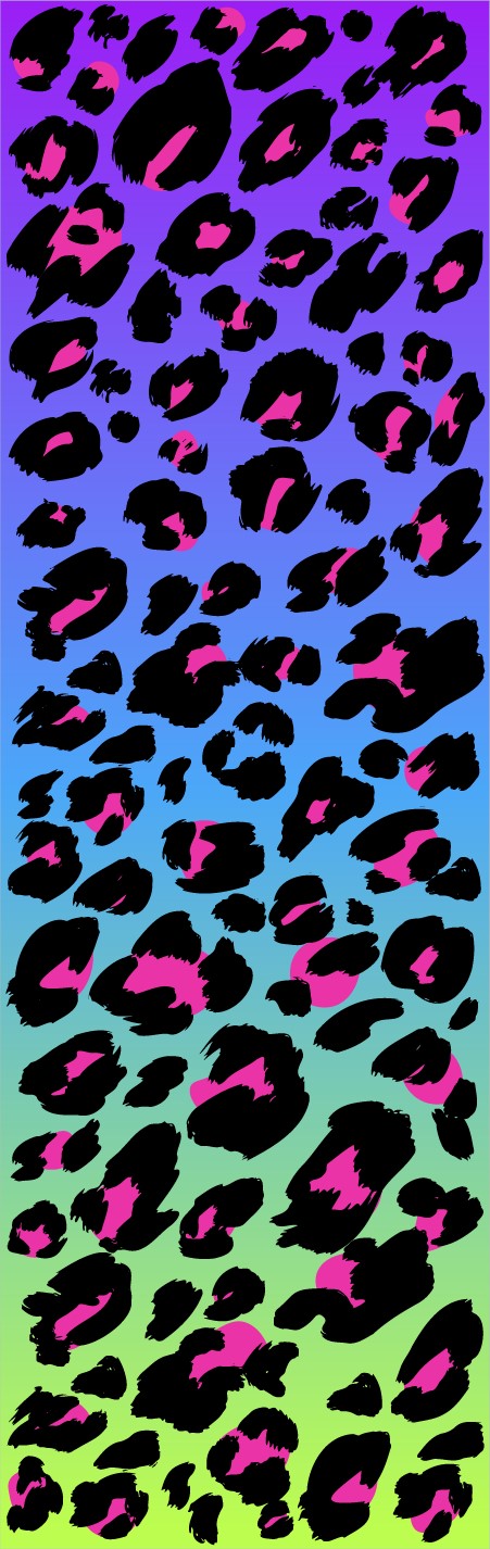 Neon Ombre Leopard 3 Pen Wrap 1.5 x 4.75 - The Vinyl Haus Main image
