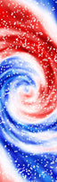 Patriotic Red White and Blue Tie Dye Pen Wrap 1.5 x 4.75 - The Vinyl Haus