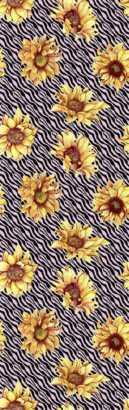 Sunflower Zebra Pen Wrap 1.5 x 4.75 - The Vinyl Haus
