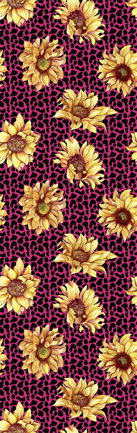 Sunflower Leopard Pen Wrap 1.5 x 4.75 - The Vinyl Haus