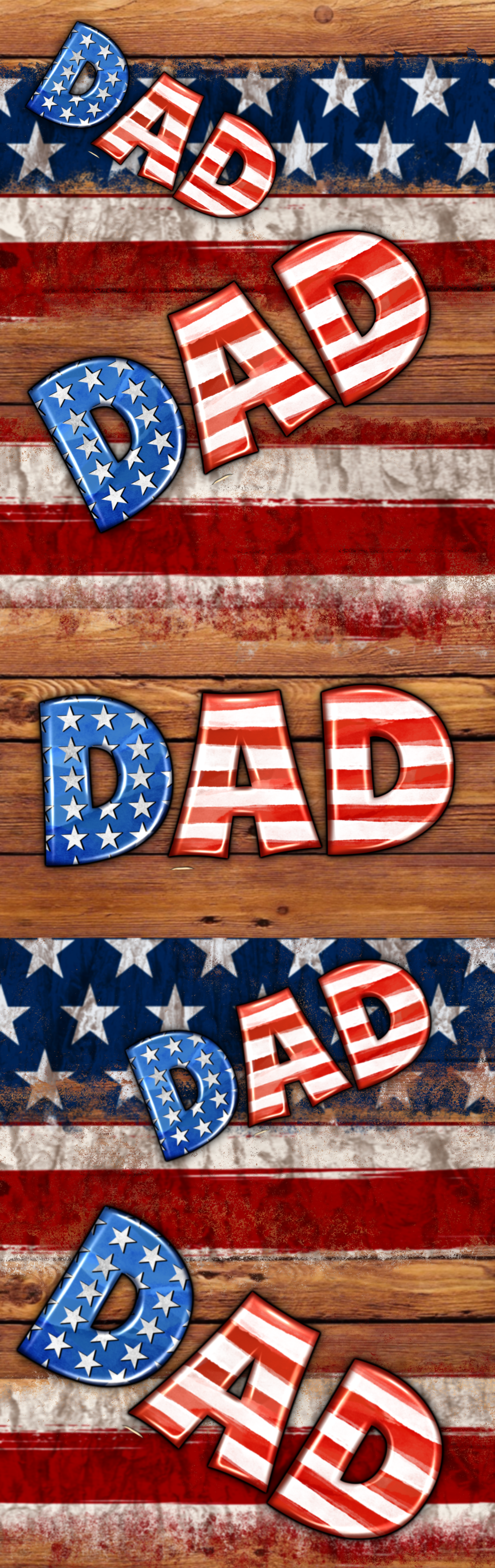 Patriotic Dad Pen Wrap 1.5 x 4.75 - The Vinyl Haus Main image