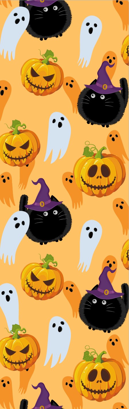 Jack O Lanterns and Ghosts Pen Wrap 1.5 x 4.75 - The Vinyl Haus Main image