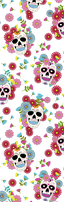 Sugar Skull and Flowers Pen Wrap 1.5 x 4.75 - The Vinyl Haus
