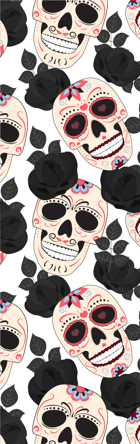 Sugar Skull Pen Wrap 1.5 x 4.75 - The Vinyl Haus