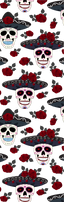 Sugar Skull and Roses Pen Wrap 1.5 x 4.75 - The Vinyl Haus