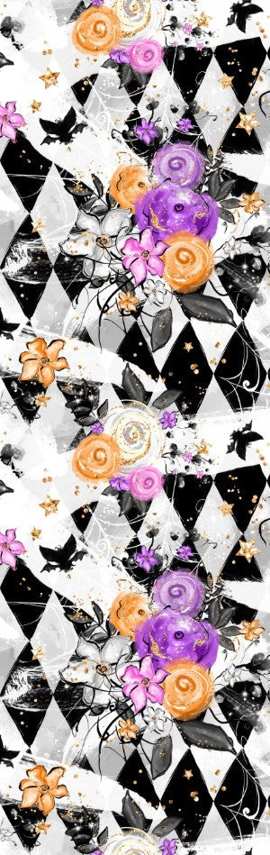 Halloween Floral Pen Wrap 1.5 x 4.75 - The Vinyl Haus Main image
