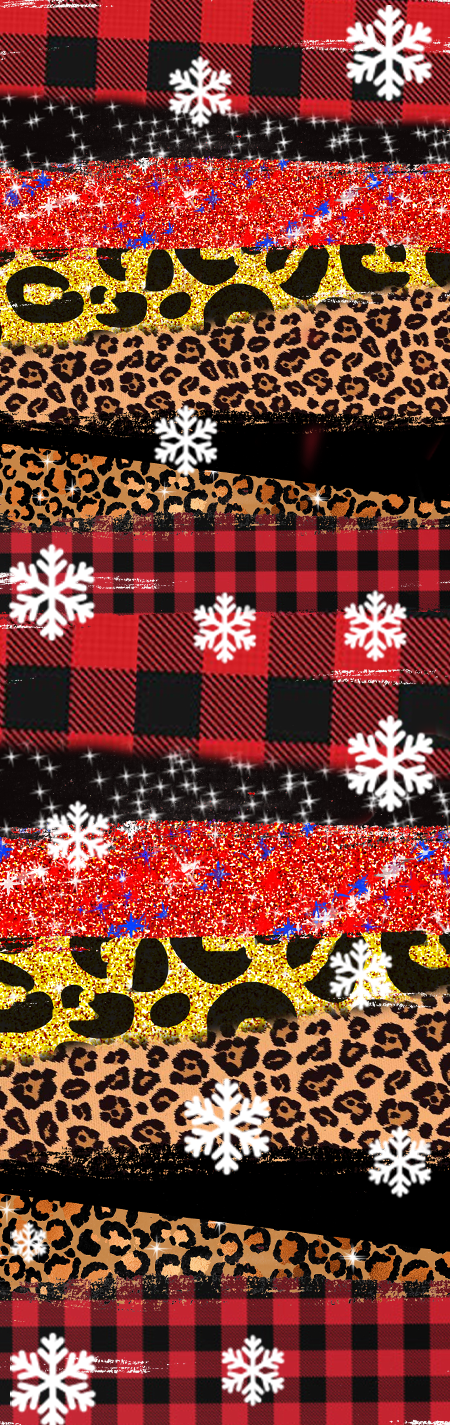 Christmas Plaid Brushstrokes Pen Wrap 1.5 x 4.75 - The Vinyl Haus