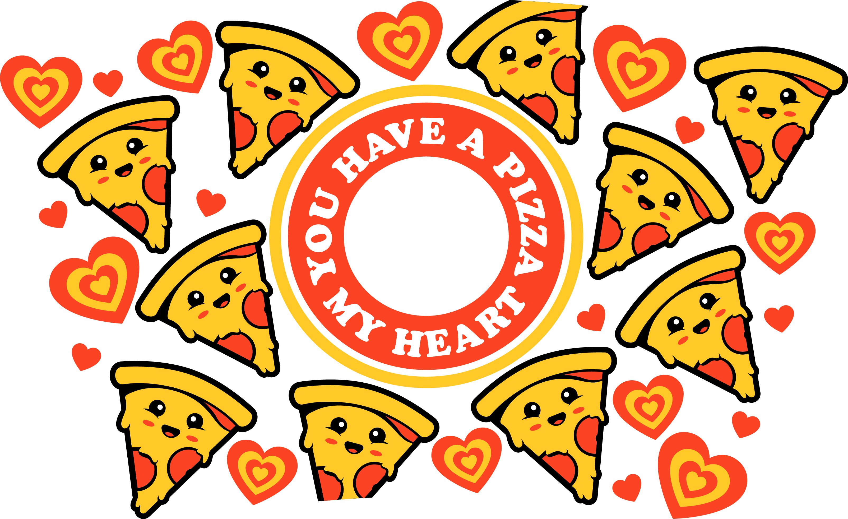 Venti Cold Cup 24 oz Vinyl Wrap - Pizza My Heart - The Vinyl Haus
