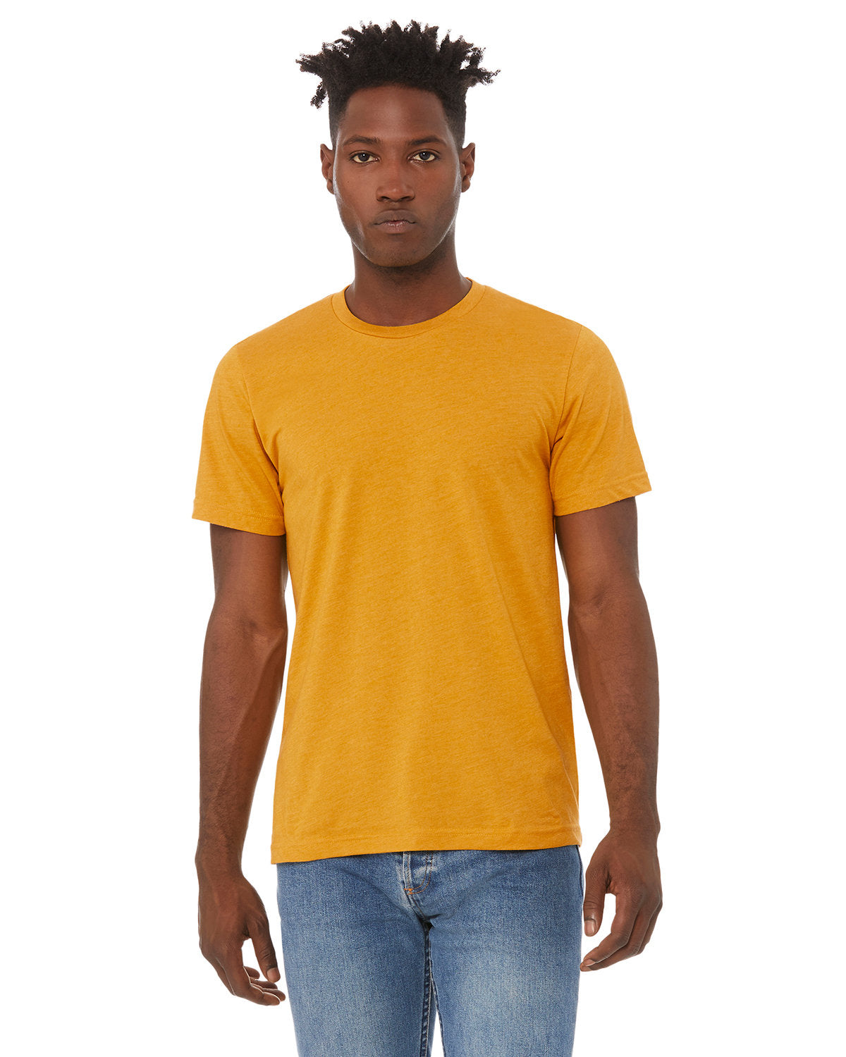 Bella Canvas 3001CVC Unisex T-Shirt Mustard - Heat Transfer Haus