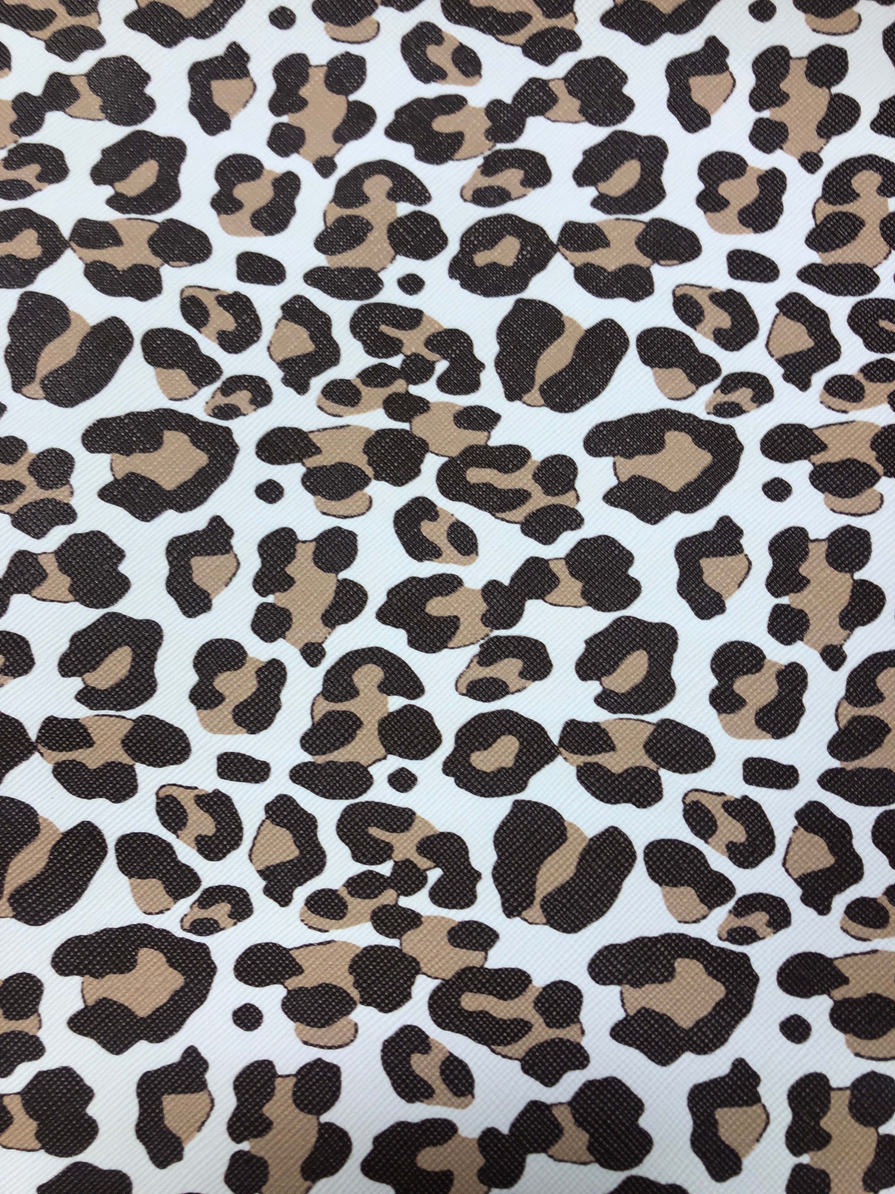 Faux Leather Sheet Tan Cheetah Pattern 8" x 12" - Heat Transfer Haus