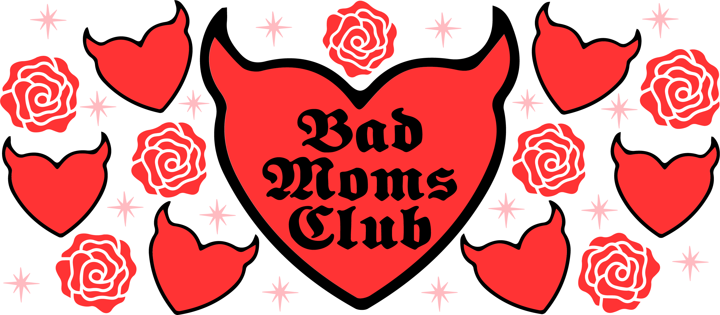 Bad Moms Club Libbey Glass Can Vinyl Wrap 16 oz - The Vinyl Haus