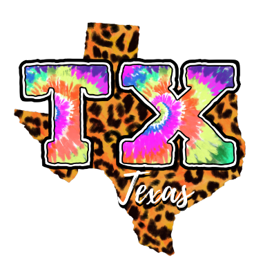 HTV Prints - Tyedye Texas - The Vinyl Haus