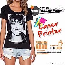 Textile Print - Laser Printer / Dark Colored Garments 8.5" x 11" - Heat Transfer Haus