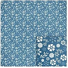 Blue Floral Pattern Vinyl 12" x 12" - Heat Transfer Haus