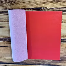 Faux Leather Sheet Bright Red 8" x 12" Litchi Grain - Heat Transfer Haus