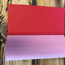Faux Leather Sheet Red 8" x 12" Litchi Grain - Heat Transfer Haus