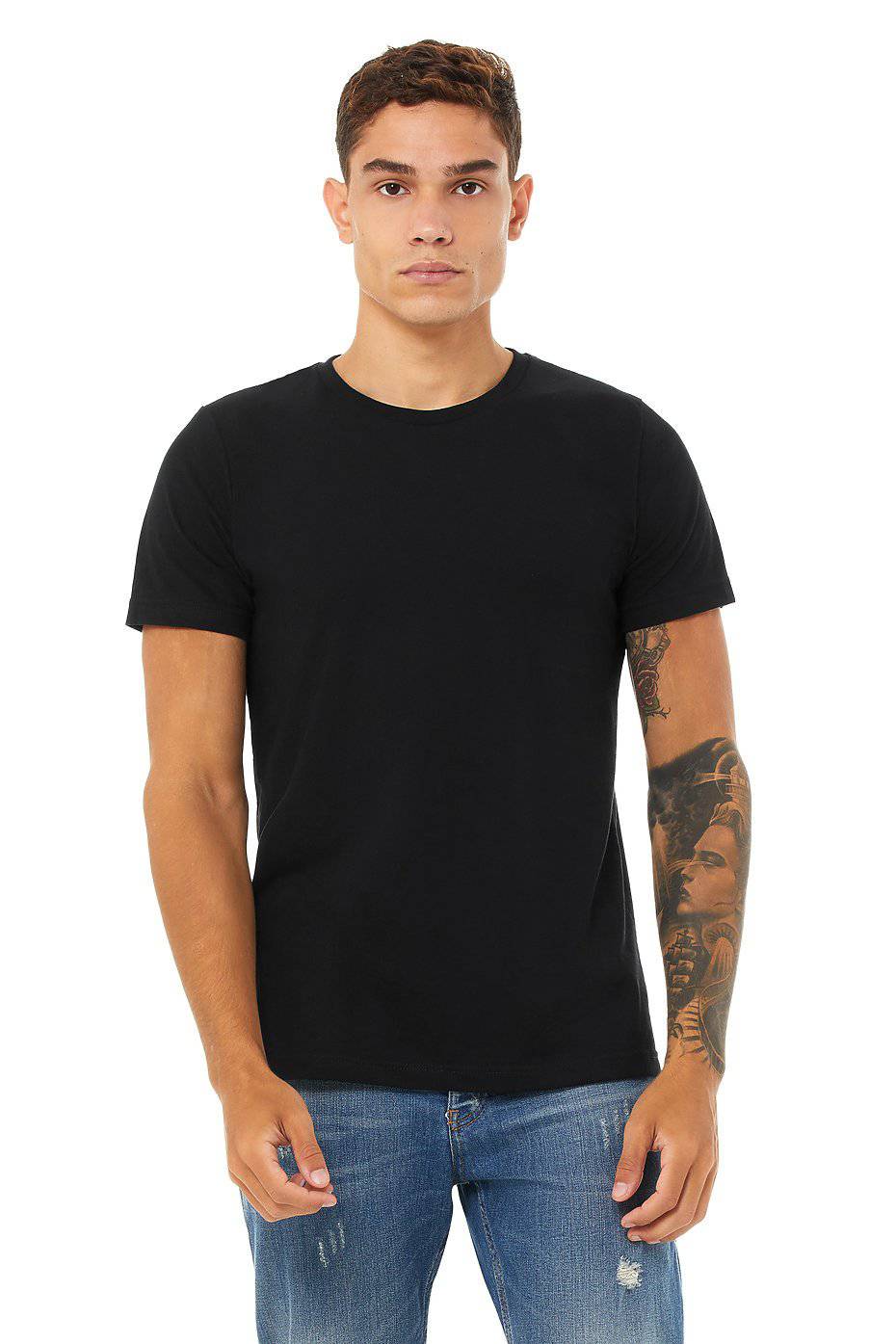 Bella Canvas 3001CVC Unisex T-Shirt Solid Black Blend - Heat Transfer Haus