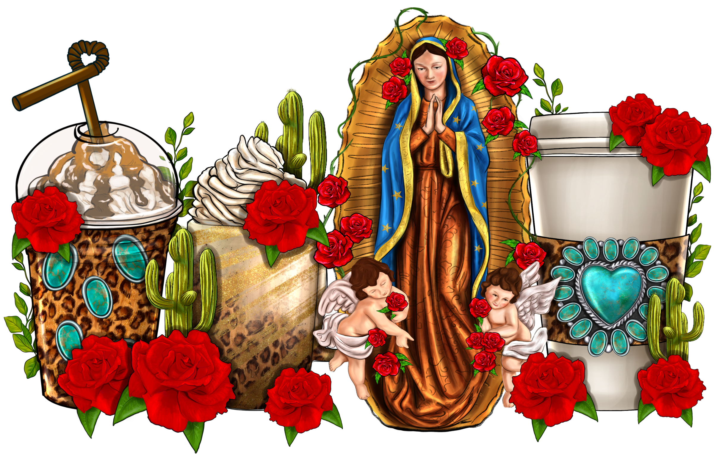 HTV Prints - Our Lady Of Guadalupe - The Vinyl Haus