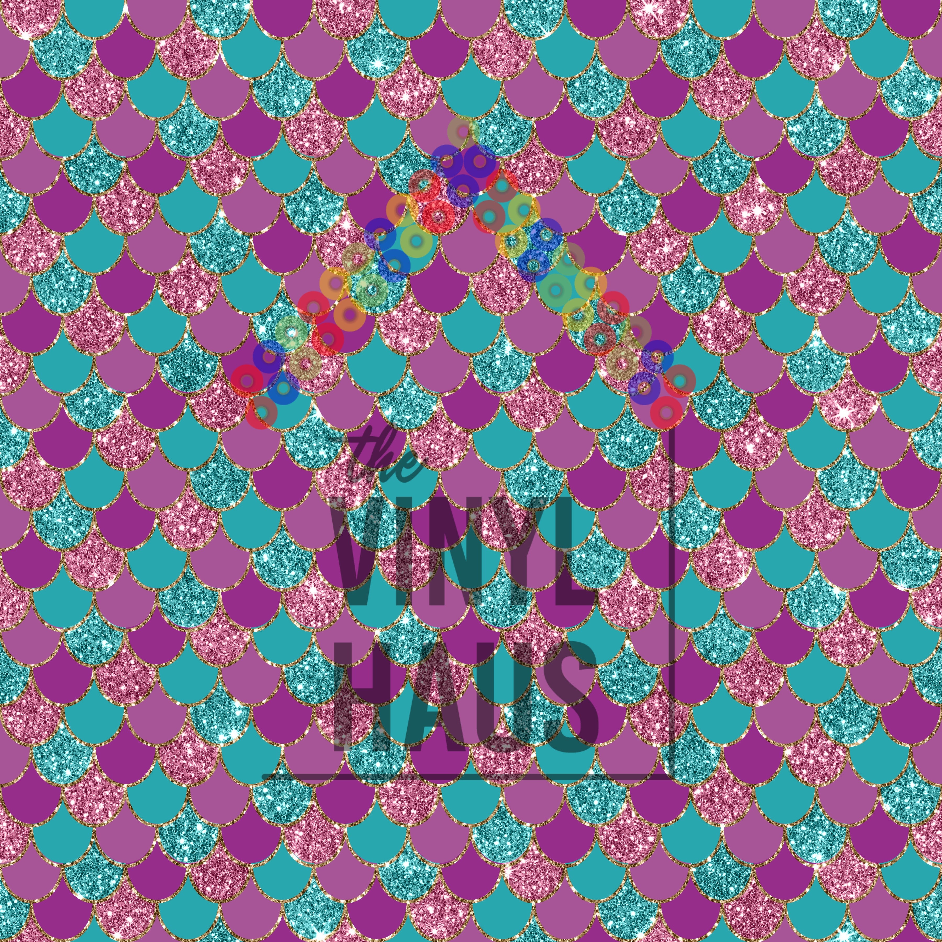 Pink Mermaid Scales Pattern Vinyl 12" x 12" - The Vinyl Haus