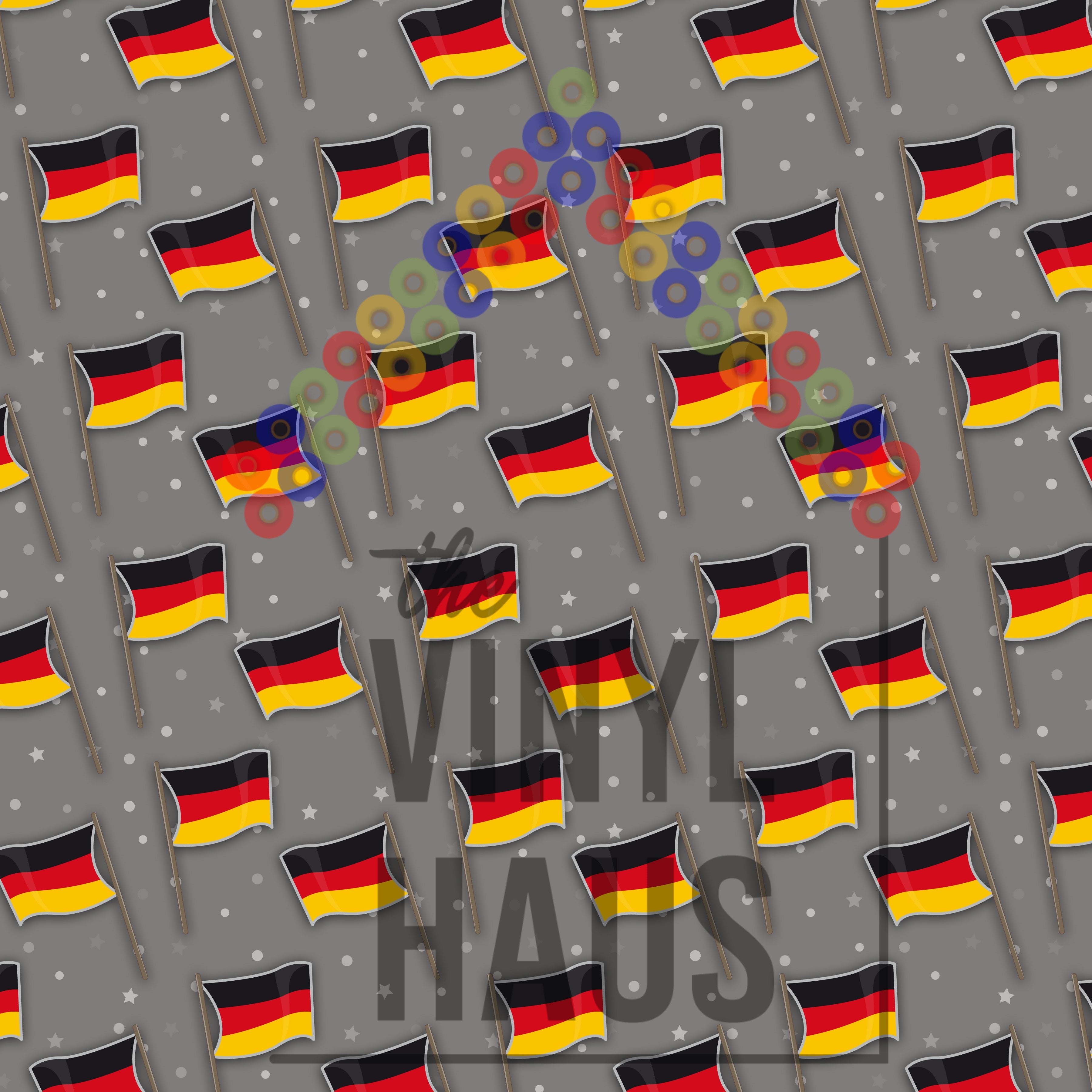 Oktoberfest/Wurstfest German Flag Pattern Vinyl 12" x 12" - The Vinyl Haus