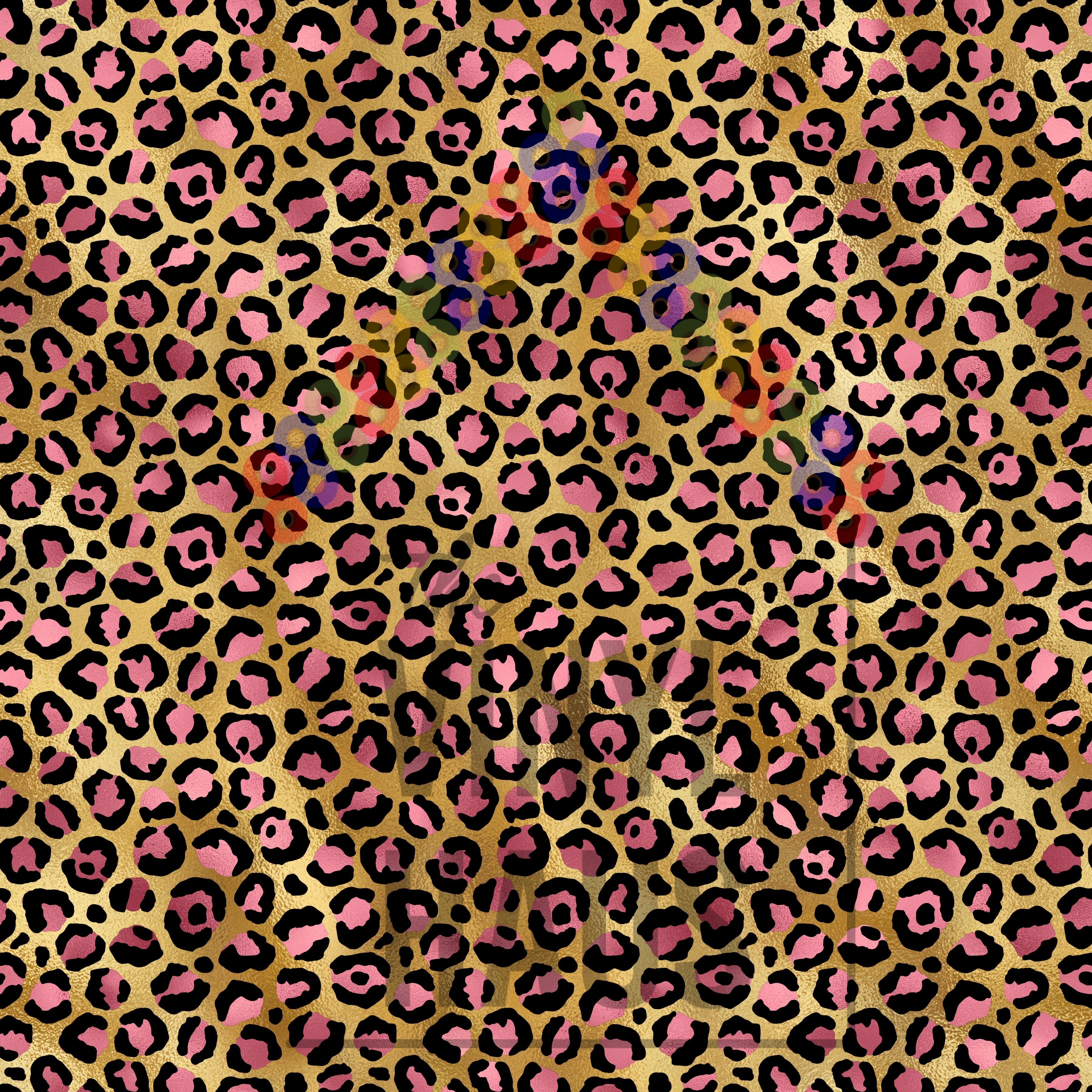 Gold and Pink Cheetah Pattern Vinyl 12" x 12" - The Vinyl Haus