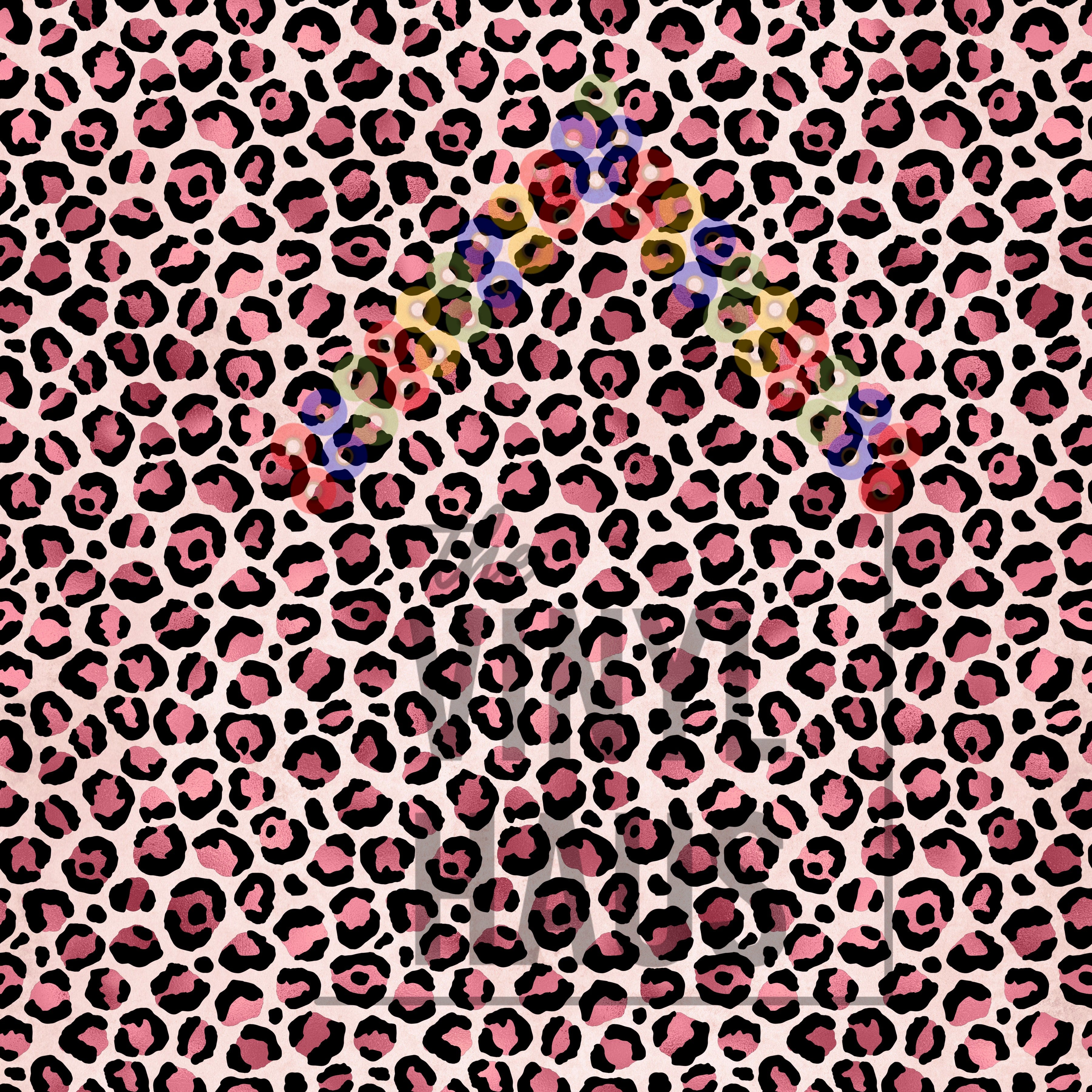 White and Pink Cheetah Pattern Vinyl 12" x 12" - The Vinyl Haus