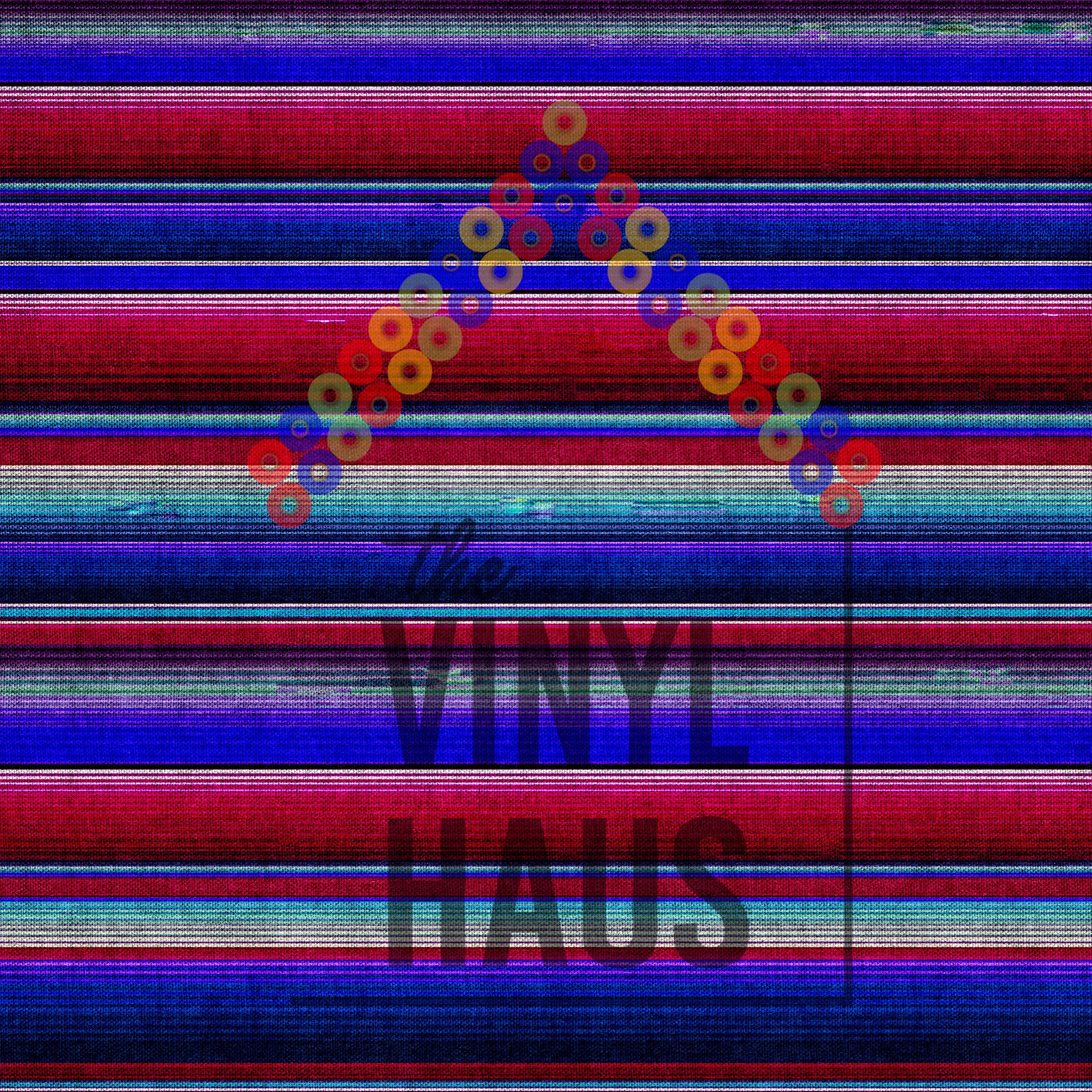 Red and Blue Serape Pattern Vinyl 12" x 12" - The Vinyl Haus