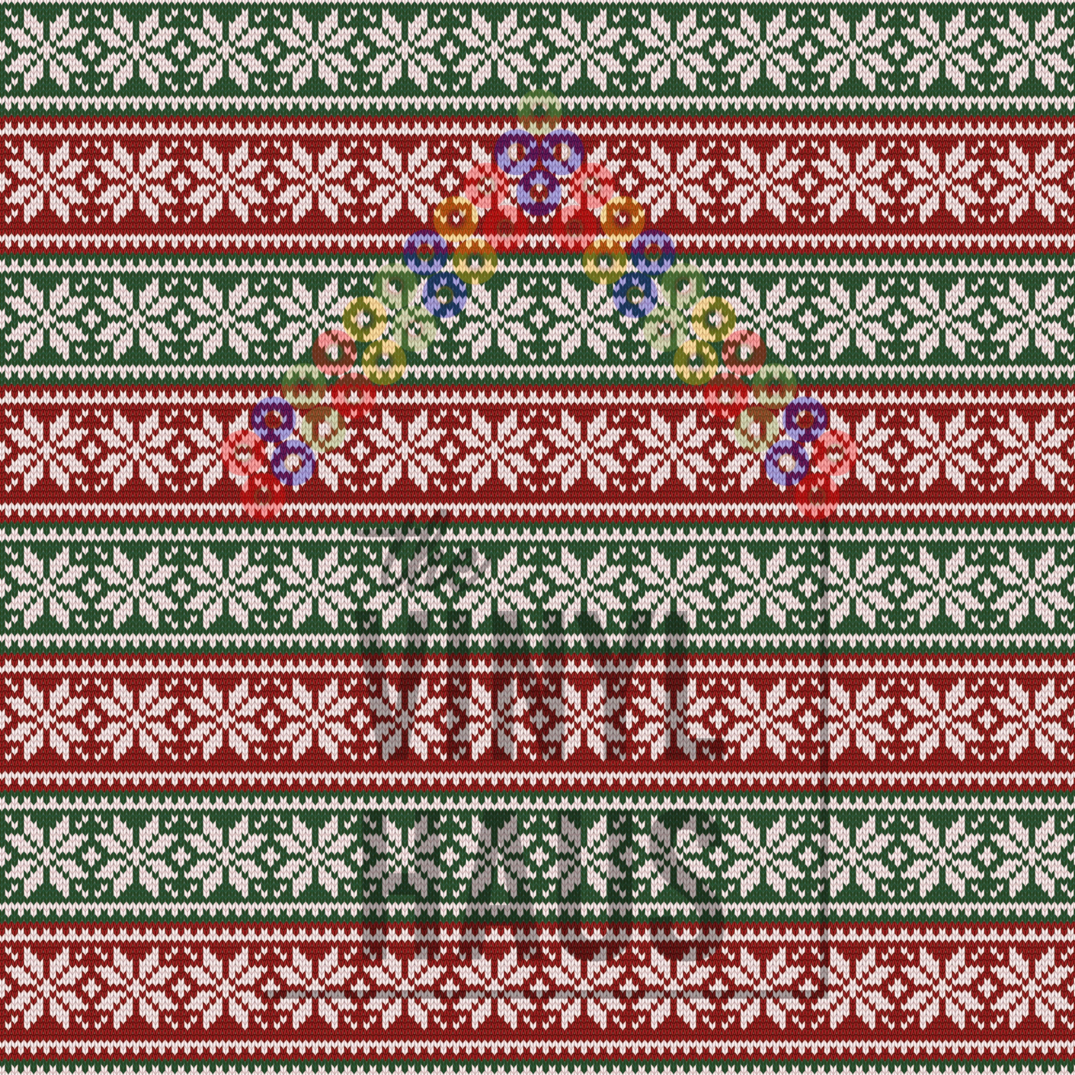Ugly Sweater Christmas Snowflakes Pattern Vinyl 12" x 12" - The Vinyl Haus