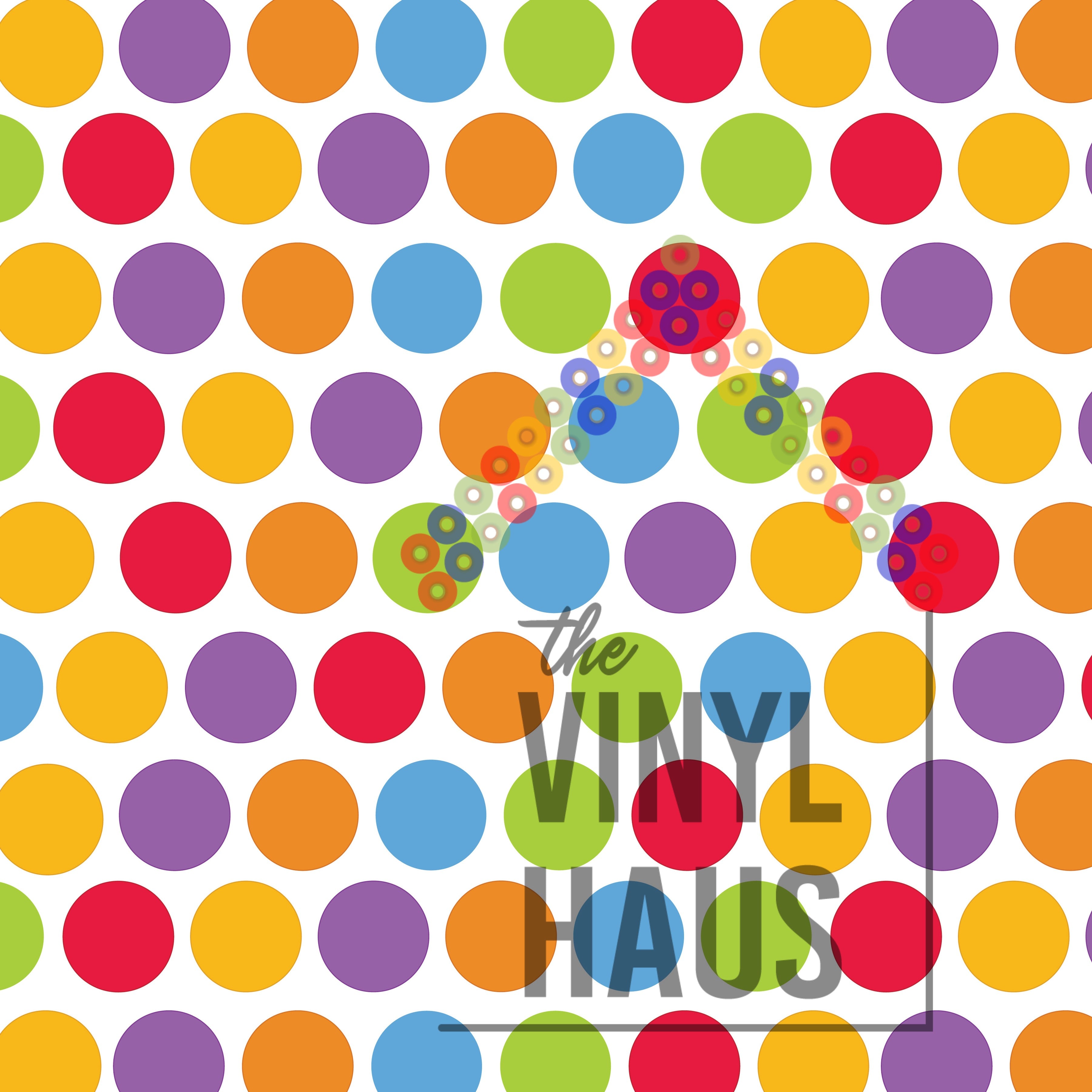 Colorful Polka Dots Pattern Vinyl 12" x 12" - The Vinyl Haus