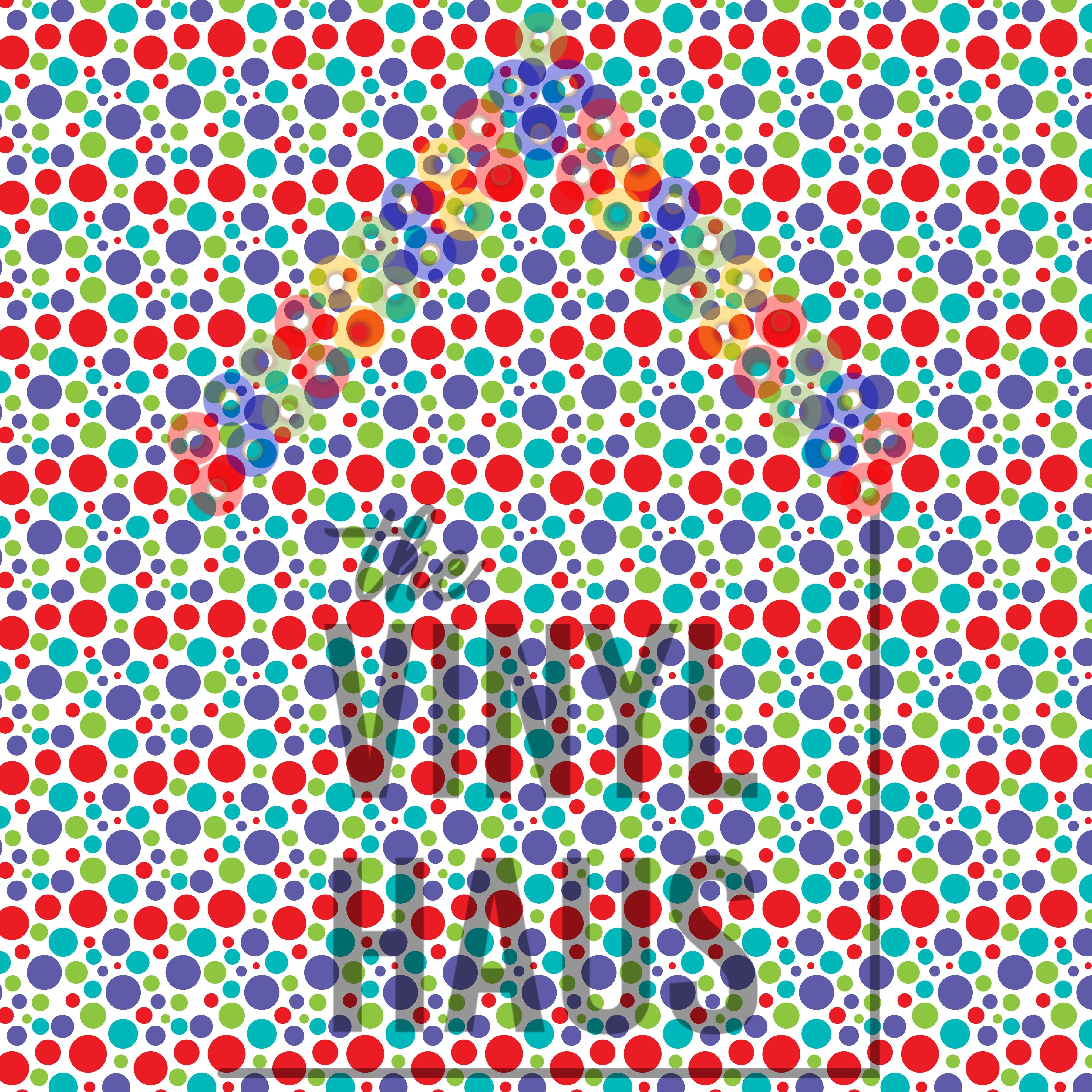 Multicolored Polka Dots Pattern Vinyl 12" x 12" - The Vinyl Haus
