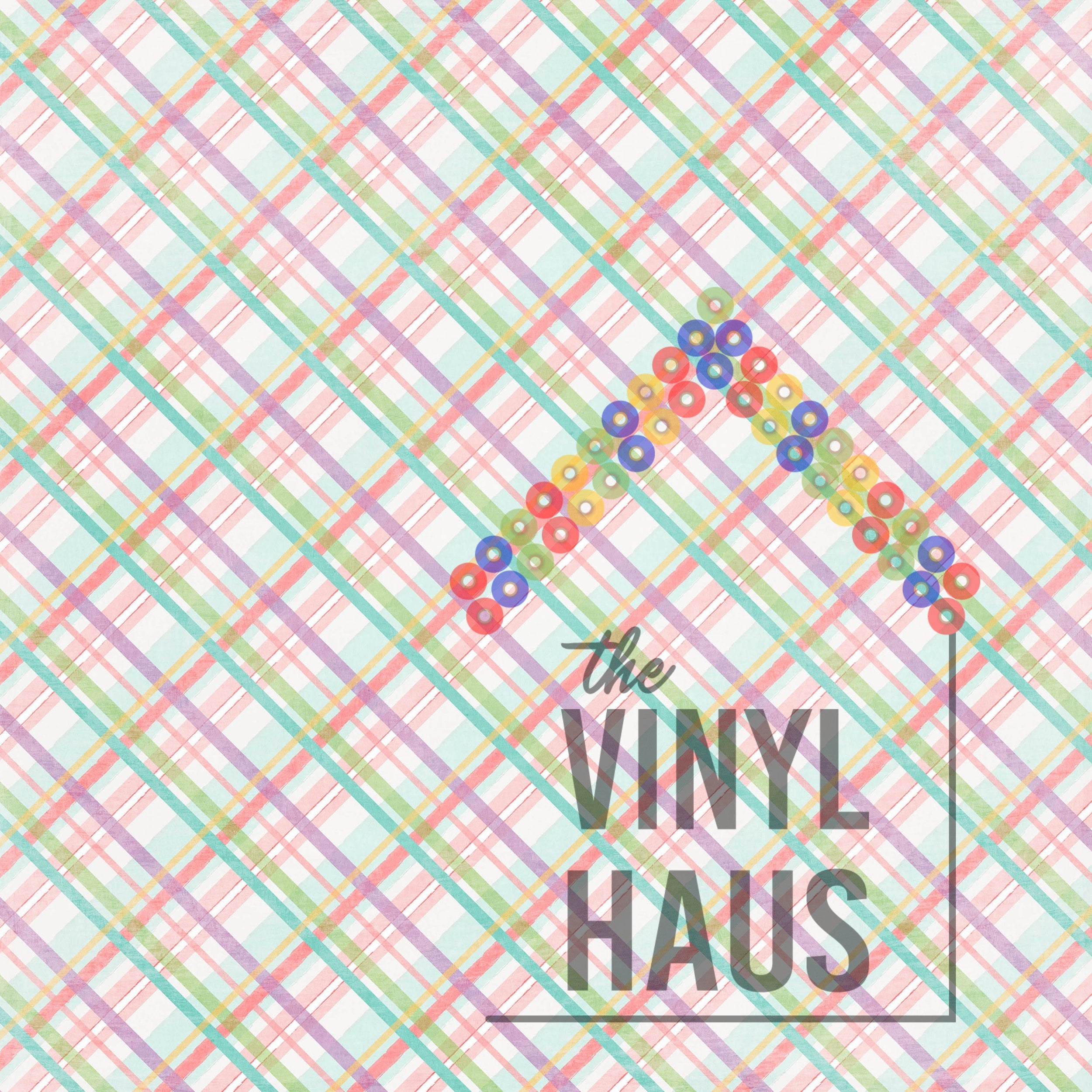 Pastel Plaid Pattern Vinyl 12" x 12" - The Vinyl Haus