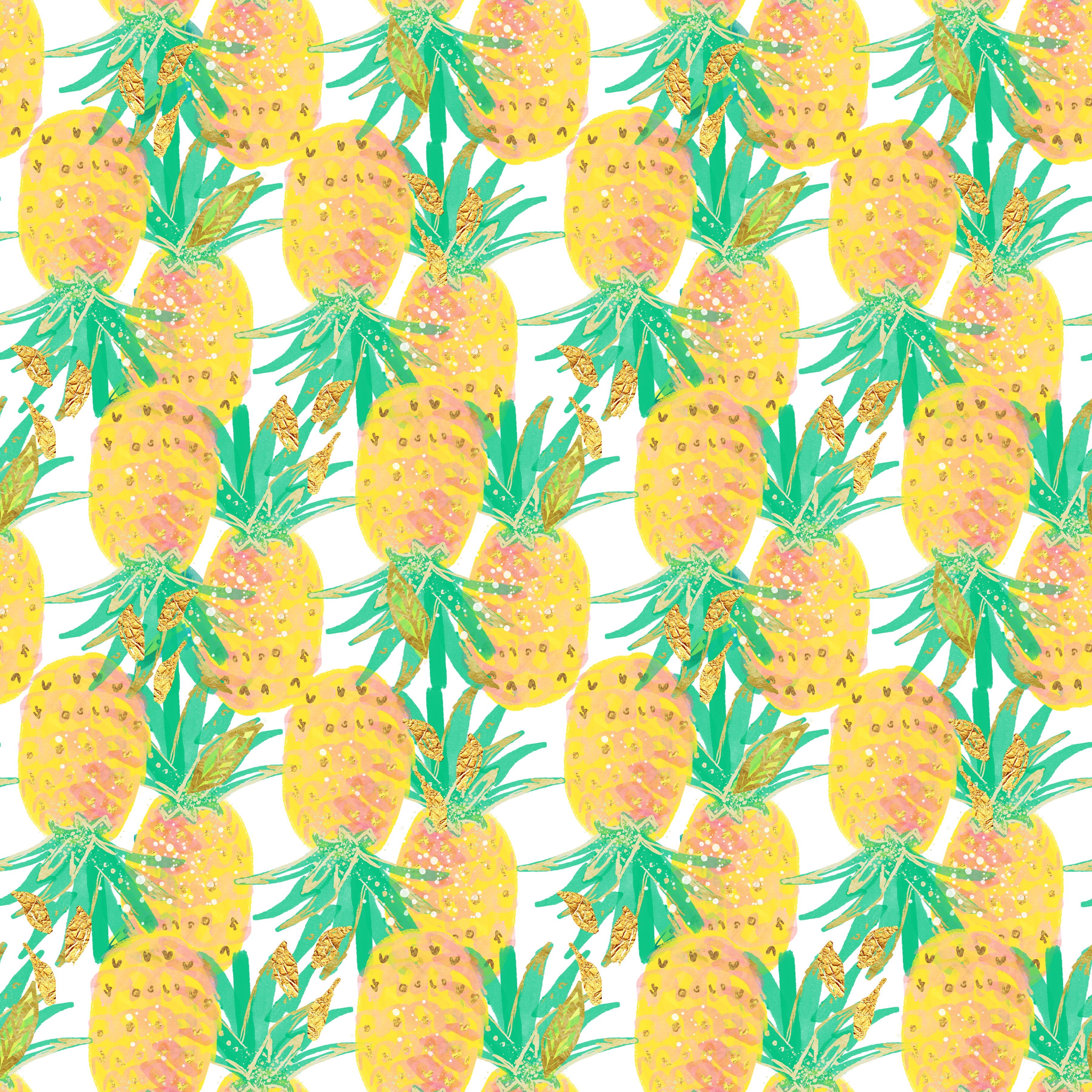 Golden Sparkle Pineapples Pattern Vinyl 12" x 12" - The Vinyl Haus