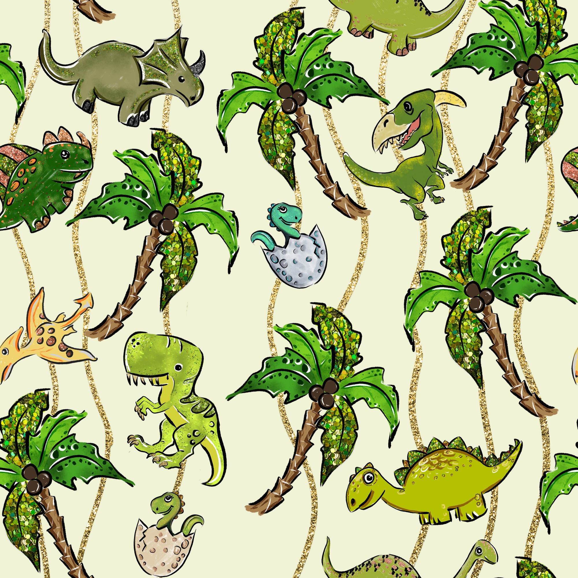 Dinosaurs Pattern Vinyl 12" x 12" - The Vinyl Haus