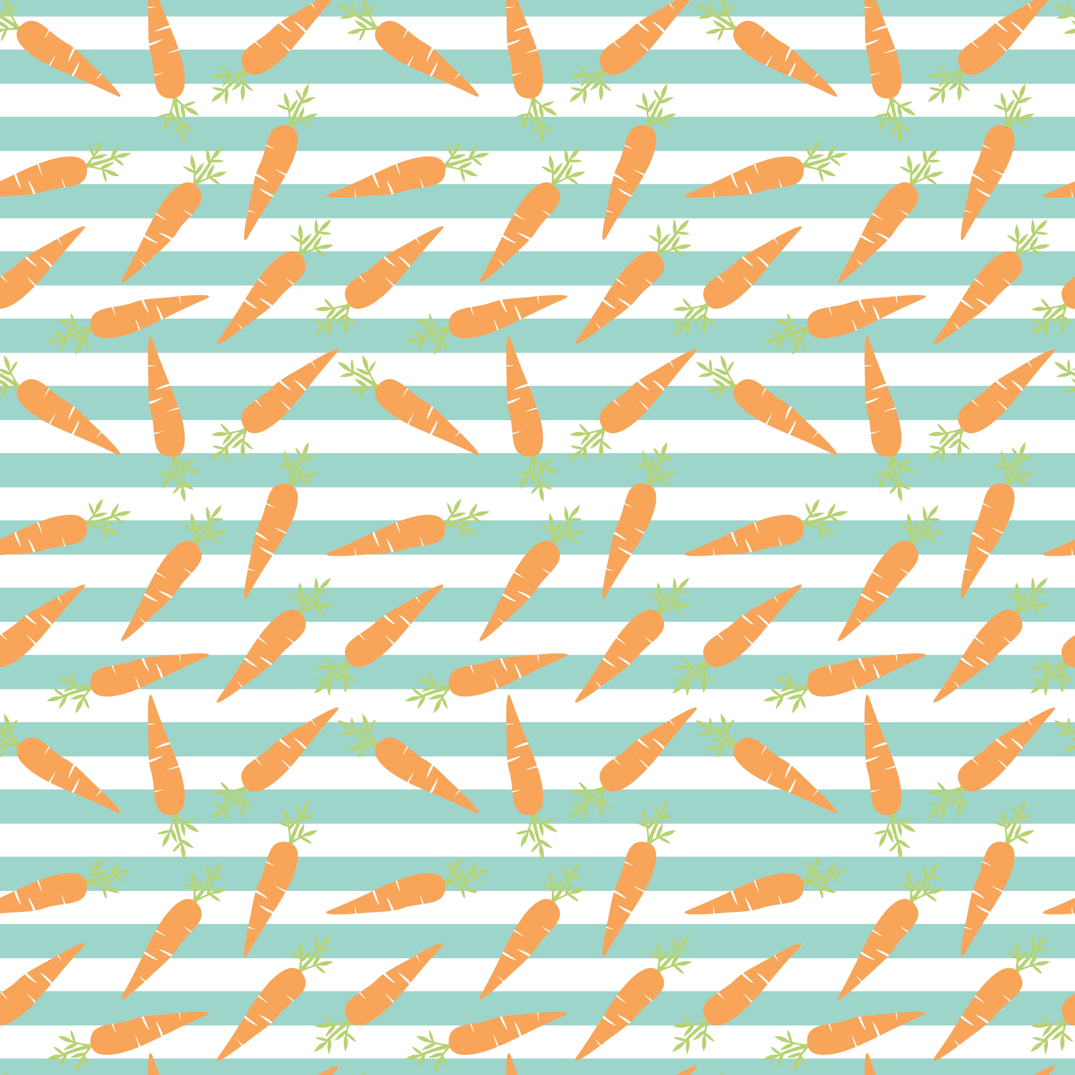 Easter Carrots on Stripes Pattern Vinyl 12" x 12" - The Vinyl Haus