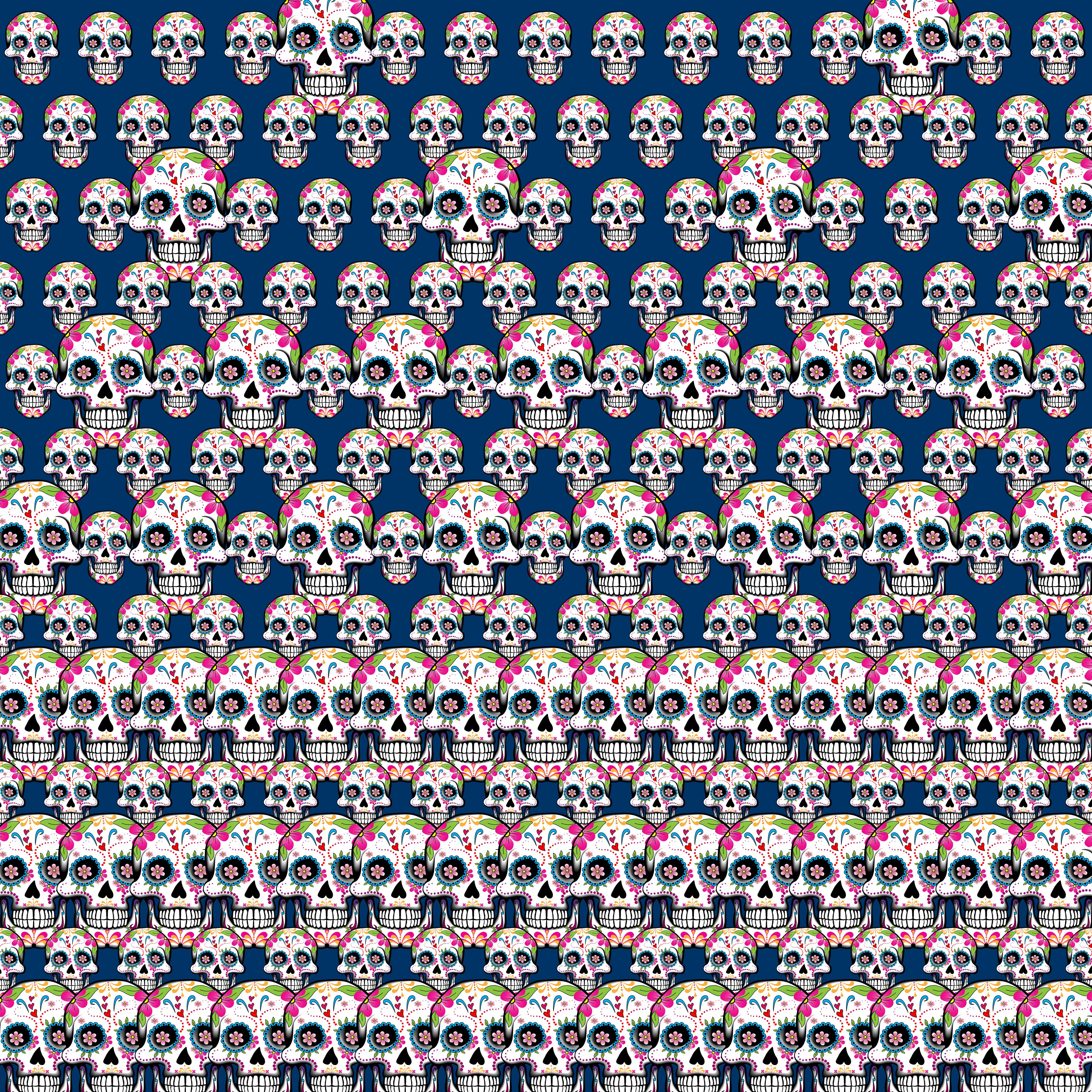 Day of the Dead Serape Pattern Vinyl 12" x 12" - The Vinyl Haus