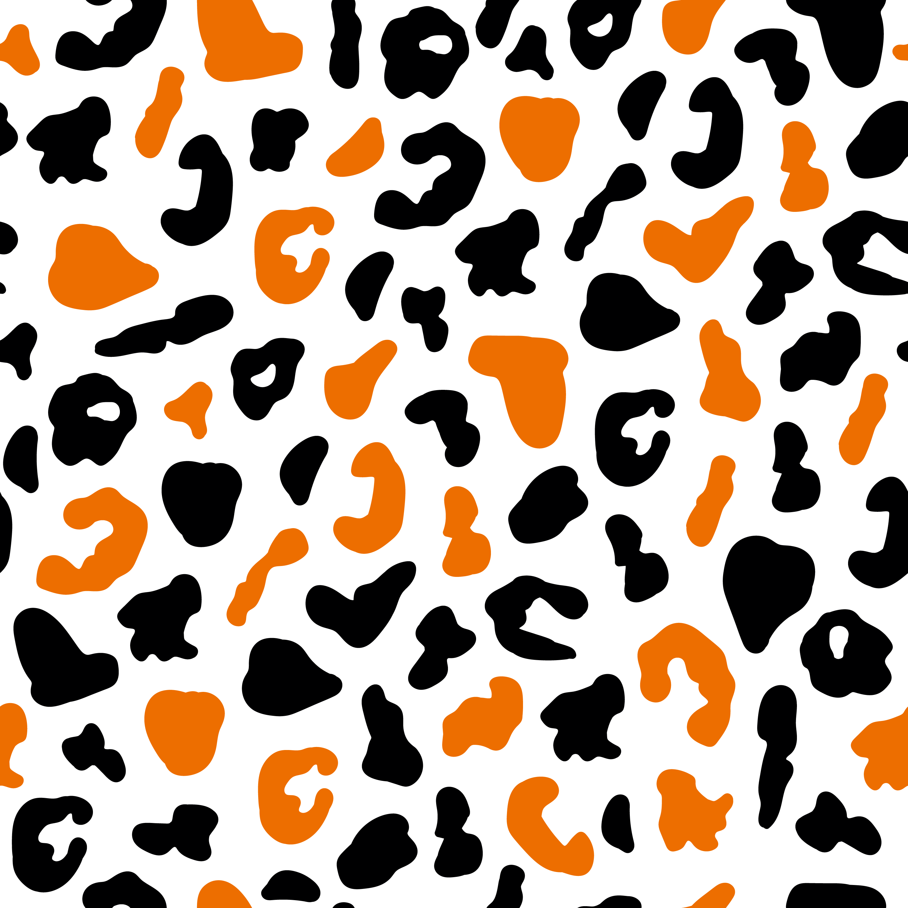 Orange and Black Halloween Cheetah Pattern Vinyl 12" x 12" - The Vinyl Haus