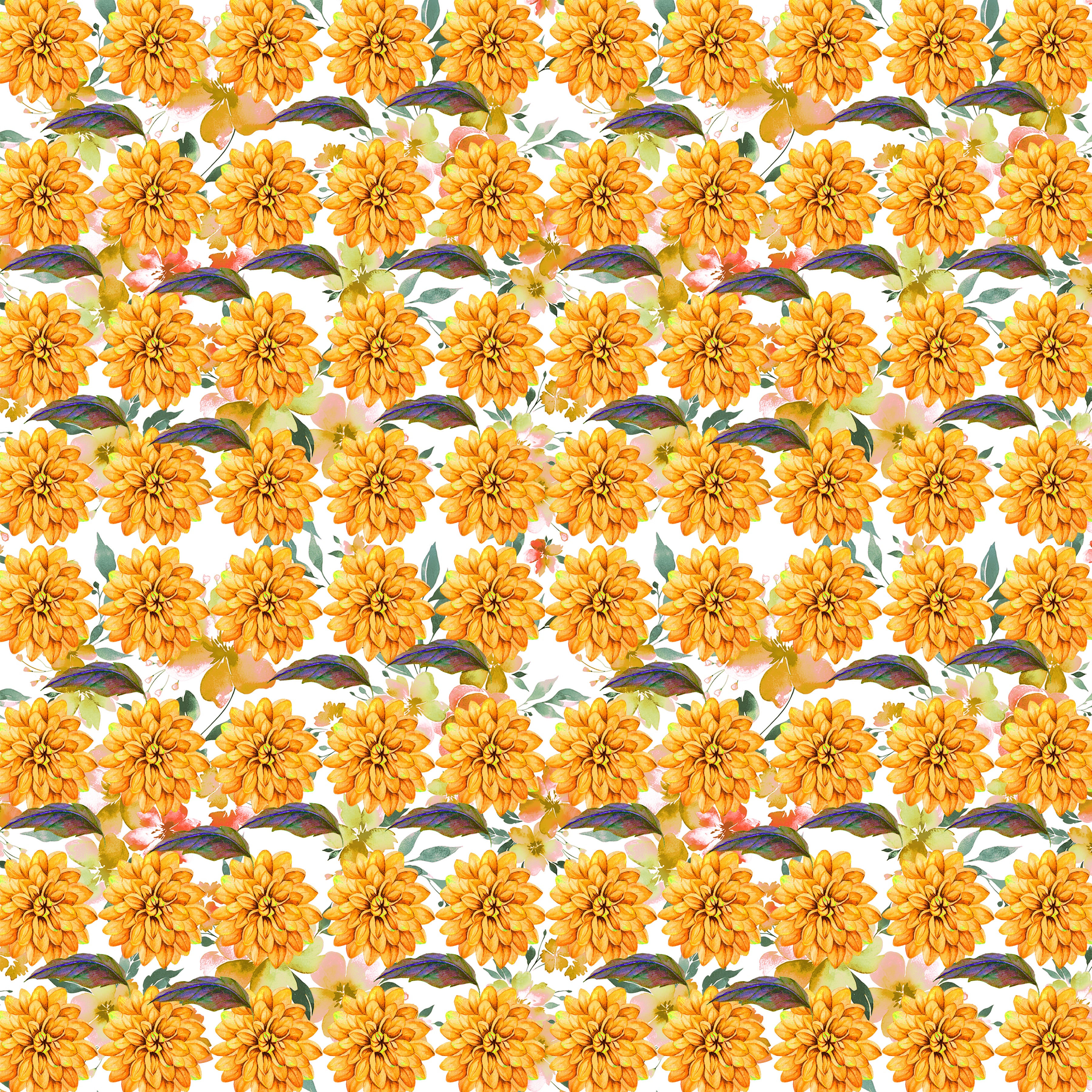 Chrysanthemum Flower Pattern Vinyl 12" x 12" - The Vinyl Haus