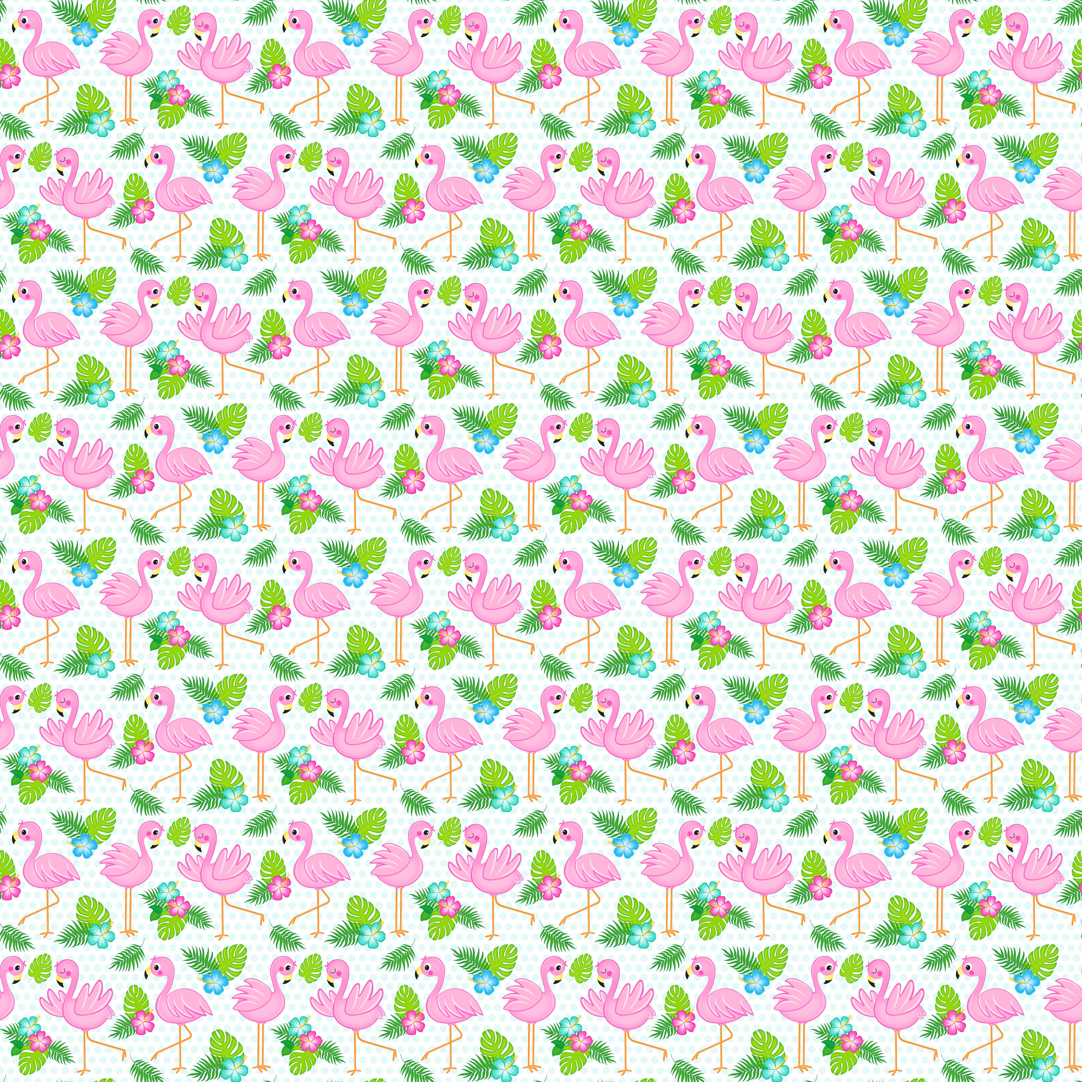 Tropical Flamingo Pattern Vinyl 12" x 12" - The Vinyl Haus